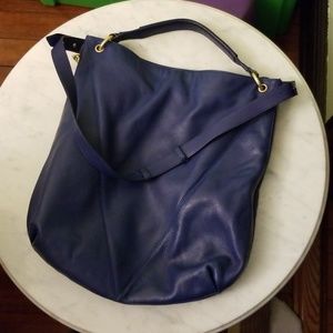 Blue leather Pour La Victoire shoulder bag.